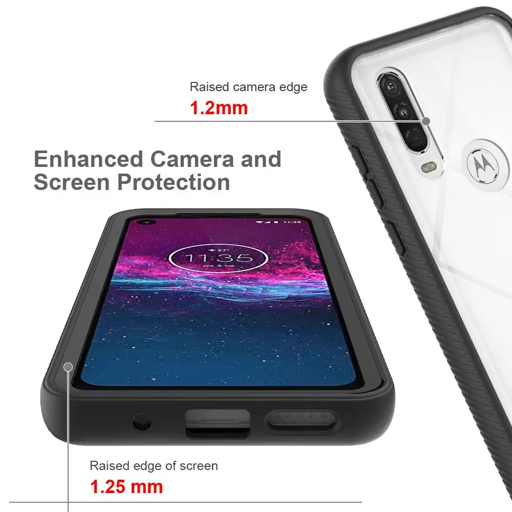 Роскошный 2 в 1 противоударный защитный чехол для телефона Motorola One Marco Zoom Hyper Action