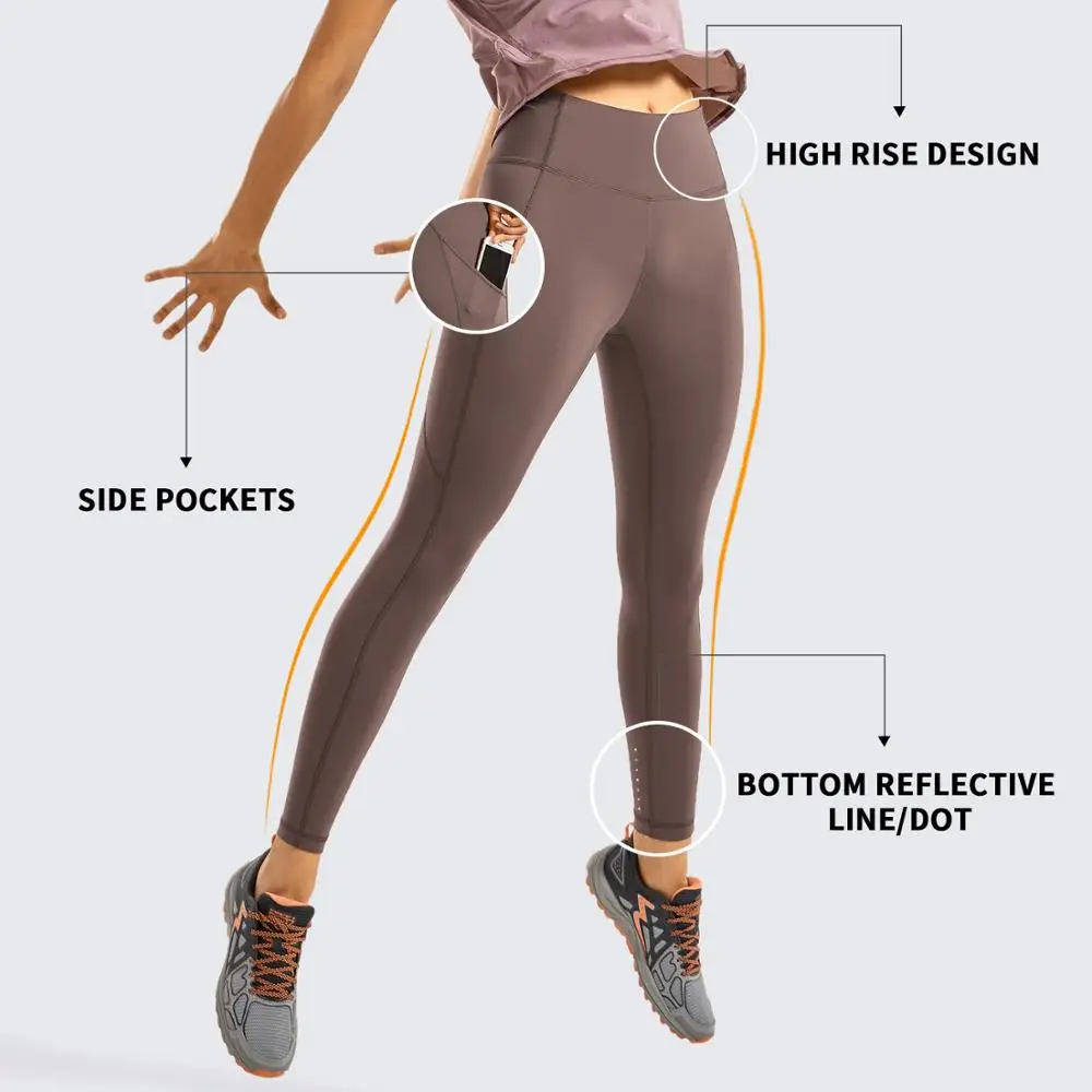 Женские Штаны Для Йоги SYROKAN с высокой талией карманами леггинсы для тренировок до