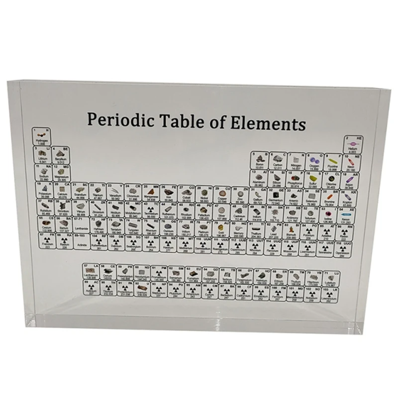 Acrylic Periodic Table Display Kids Teaching School Day Teachers Birthday Gifts with Real Elements | Дом и сад