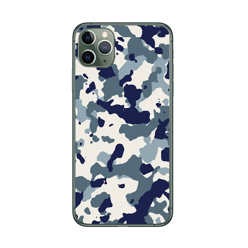 Камуфляжный мягкий чехол для iPhone 12 11 XR Pro Max X XS 6 7 8 6S Plus 5 5s se 2020 | Мобильные телефоны