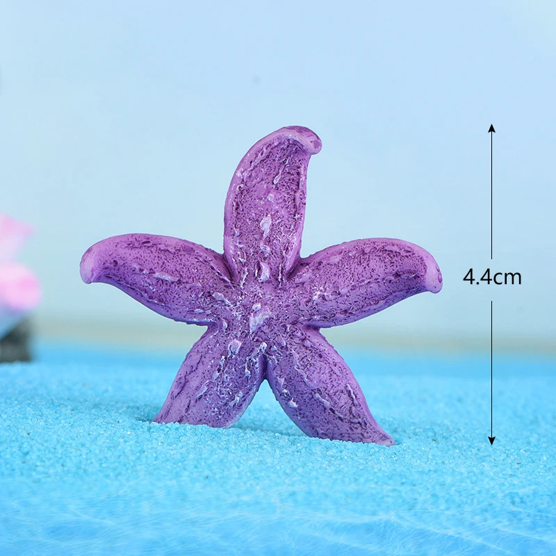 Colorful Ocean star Starfish Shells Ornament Mini Crafts Micro Landscape Miniatures Fairy Garden Decor Fish tank Accessories 1PC |