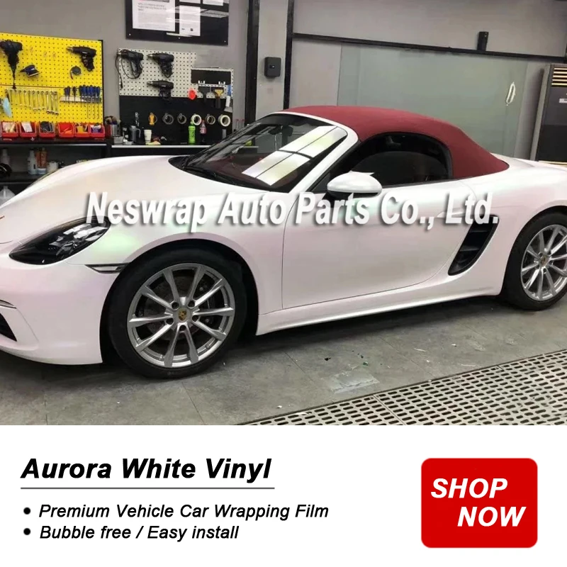 Высококачественная атласная белая пленка Аврора виниловая для обмотки