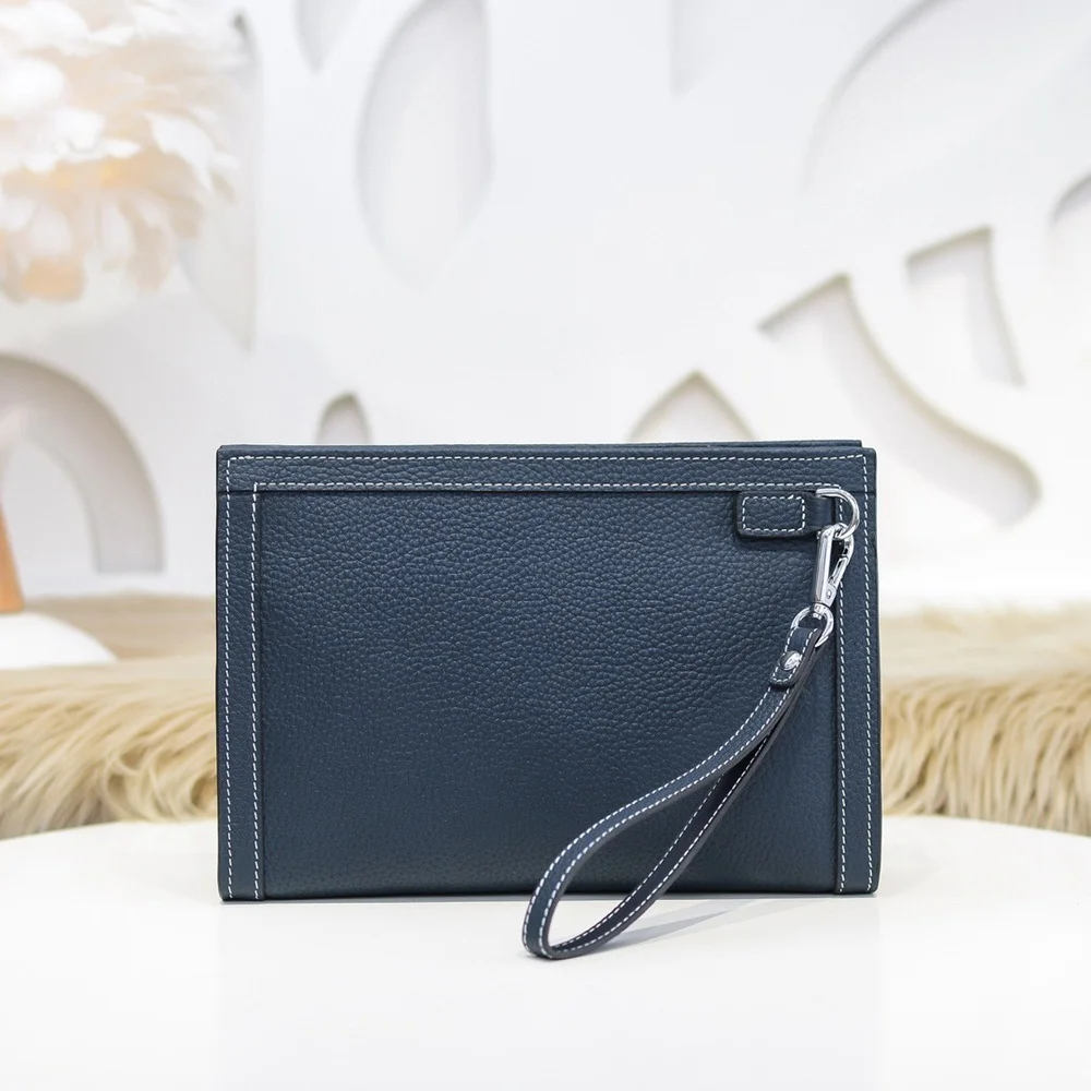 

New style men's handbags high-quality leather envelope bag fashion simple clutch bag designer wallet wallet men