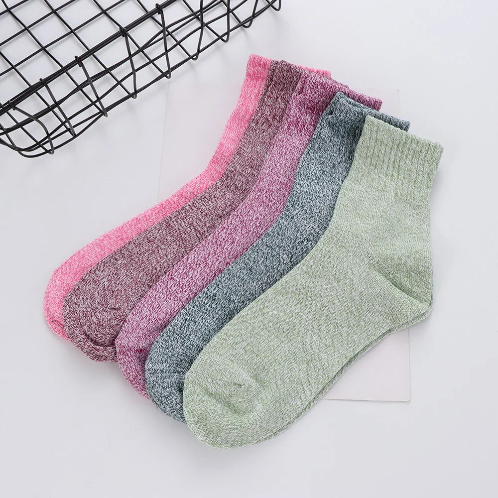 1 пара новых модных женских шерстяных носков полосатые носки из толстого хлопка