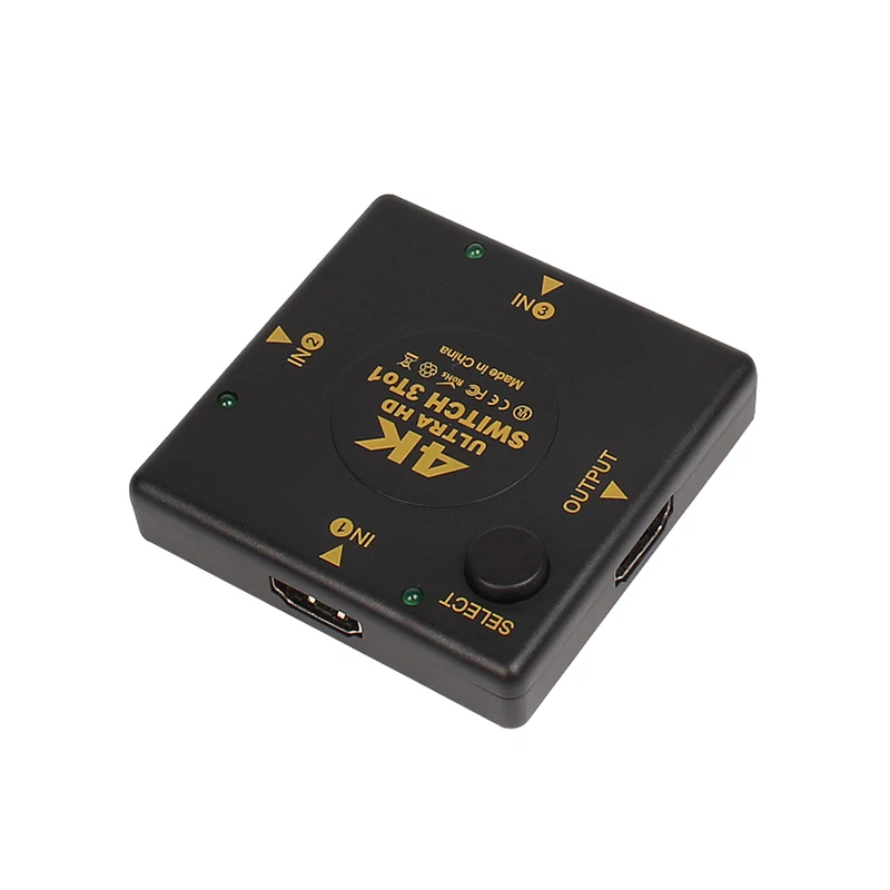 AMKLE сплиттер коробка концентратор Mini 3 Порты коммутатор в 1 из совместимому с HDMI