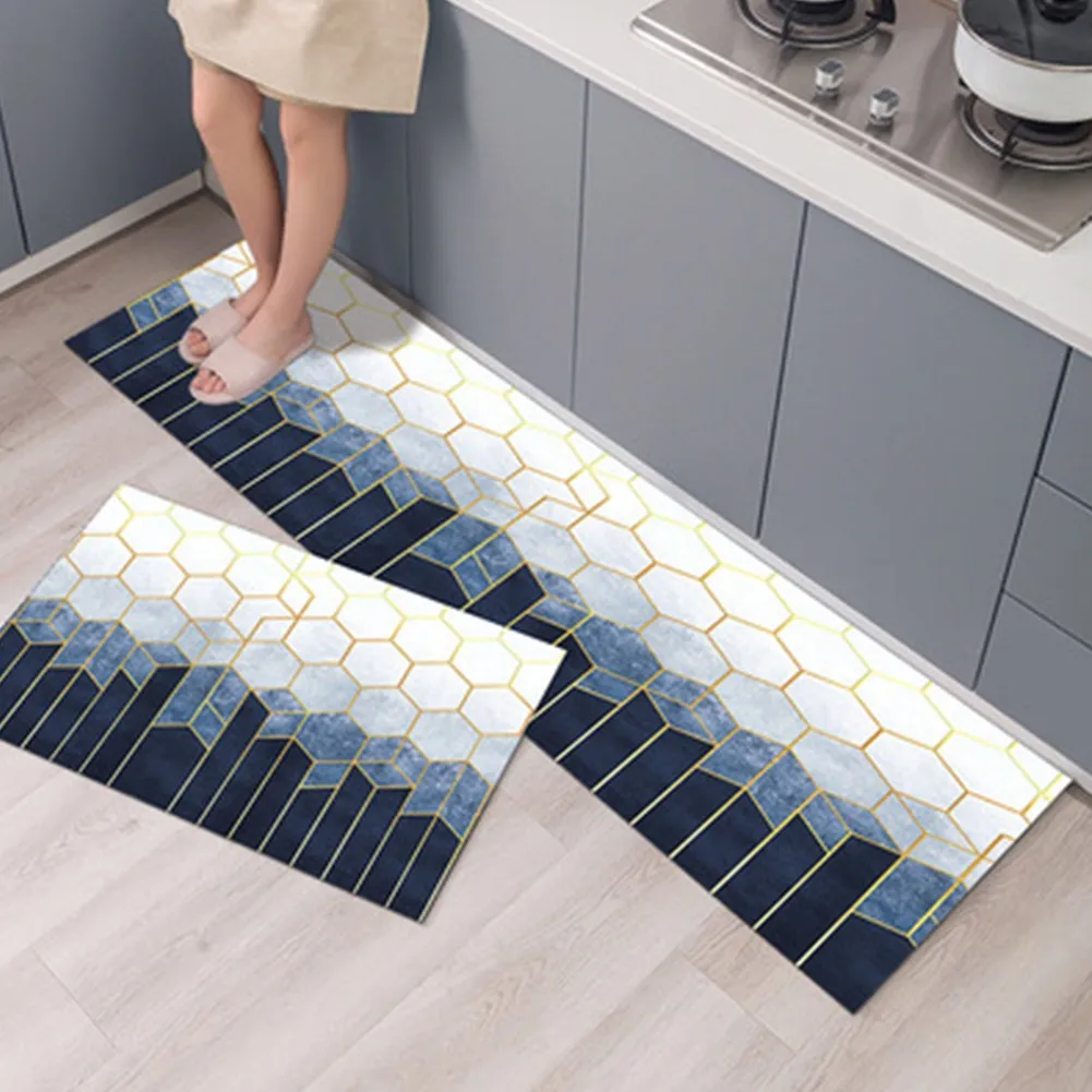 

Washable Carpet Waterproof Anti-Oil Door Mat Easy Clean Home Decor Large