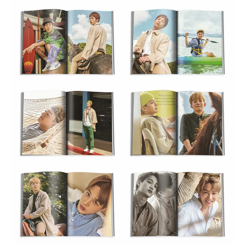 Kpop EXO 2-й Гавайский фотоальбом &ltнастоящее время&gt Мода K-pop Mini Photo Card Fans коллекция