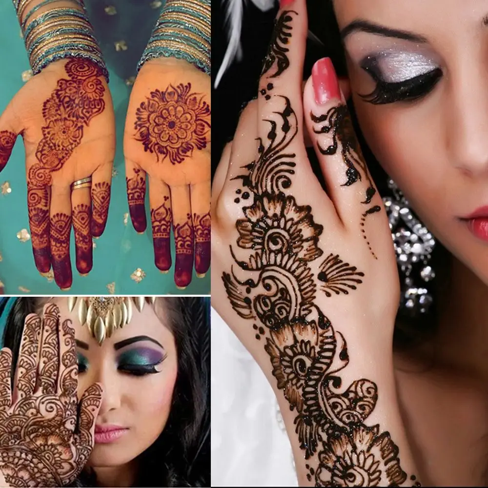 1pcs Black Henna Body Paint Arts Temporary Flash Tattoo Paste Cones Sexy Tattoo Indian Wedding Natural Lasting No Chemicals