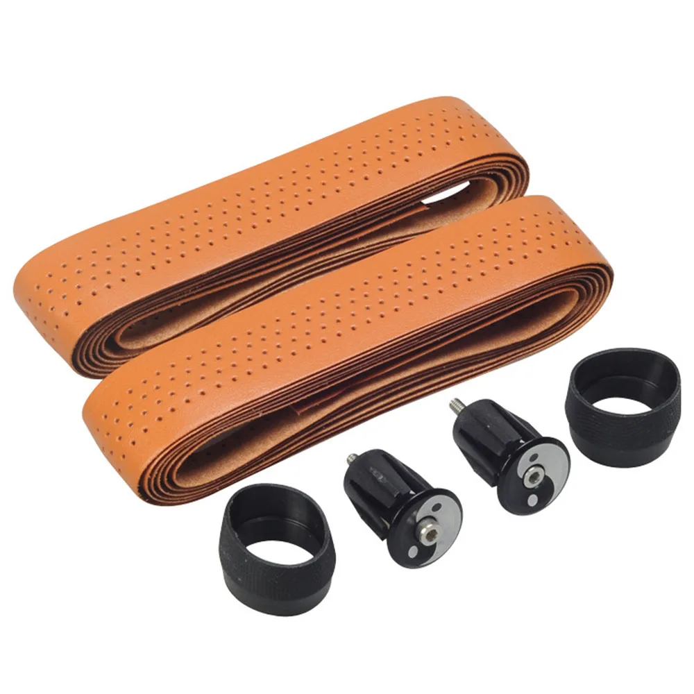 

Handlebar Tapes Rings Plugs Microfiber Leather Sticky Feel Soft Non-slip Parts