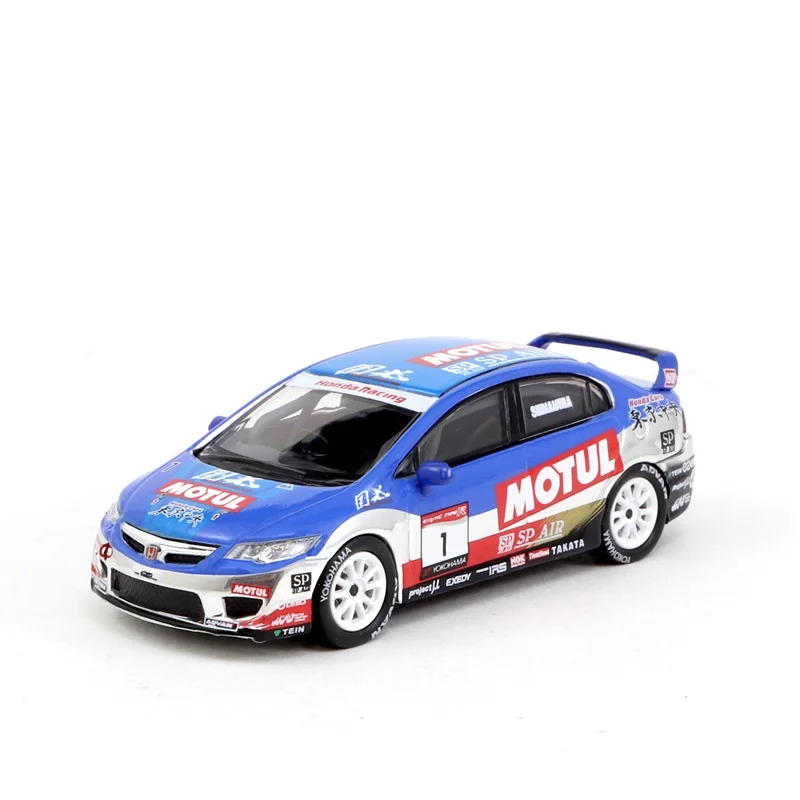 Tarmac работает 1:64 Honda Civic Тип R FD2 Cup One Make Race 2008 литая модель автомобиля|Наземный