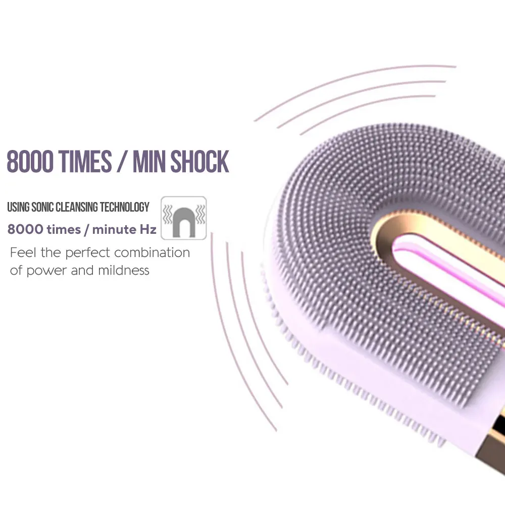 Электрическая Очищающая щетка для лица Силиконовый Sonic зубная щётка чистки