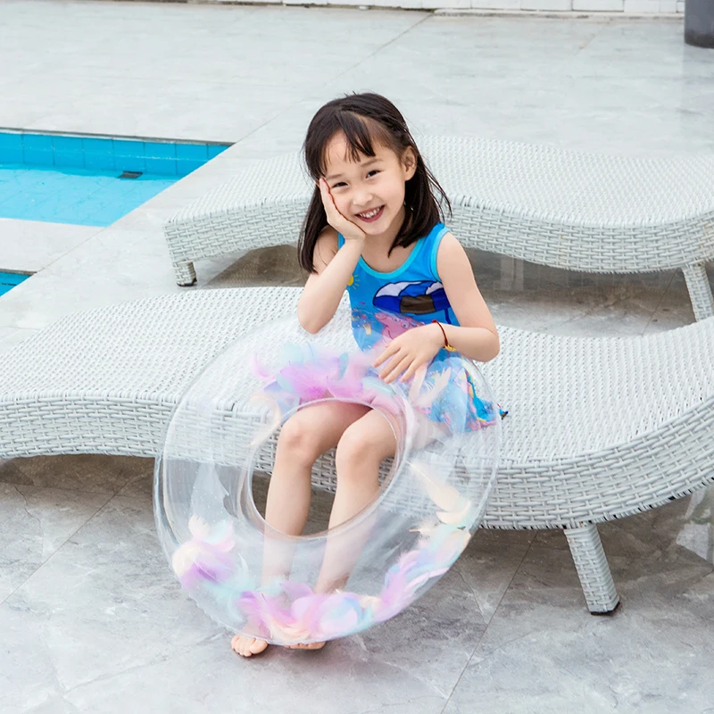 Фитнес 1 шт. Пластик надувные перо Плавательный Кольцо Буй для взрослых и детей