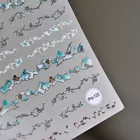 5D тисненые печатные наклейки для ногтей мраморные Слайдеры для ногтей кружевные бабочки аксессуары для маникюра бант временные тату Типсы