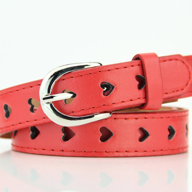 Женский ремень в форме сердца из искусственной кожи без сверления джинсов