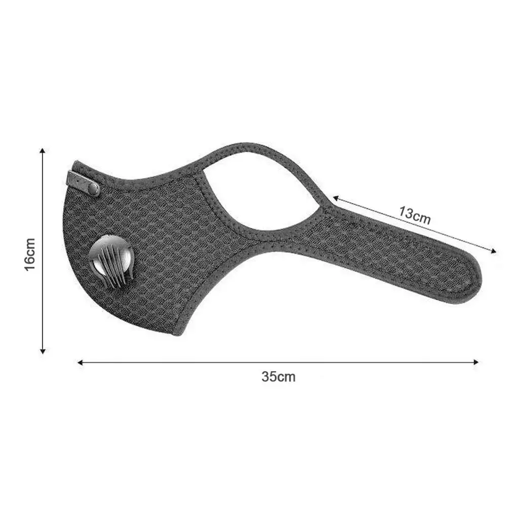 Маска рта PM2.5 с клапаном для мужчин и женщин многоразовая моющаяся Пылезащитная