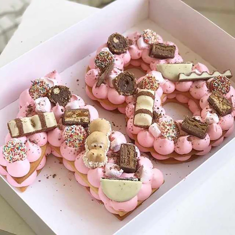 Акриловая Форма для торта инструменты украшения 0-8 цифр или любовь дизайн на день