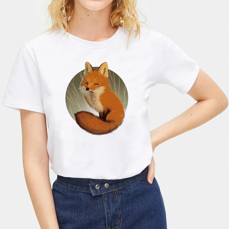 Повседневная Свободная Летняя женская футболка с забавным животным принтом