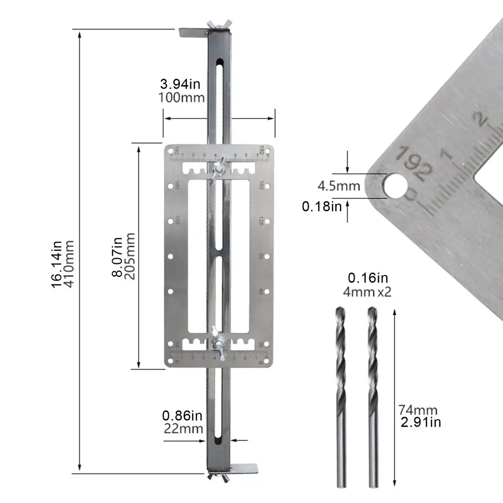 

Hole Handle Punch Locator Tool Woodworking Pocket Jig Cabinet Door Cupboard Positioner Drill Guide Sleeve Hardware Jig
