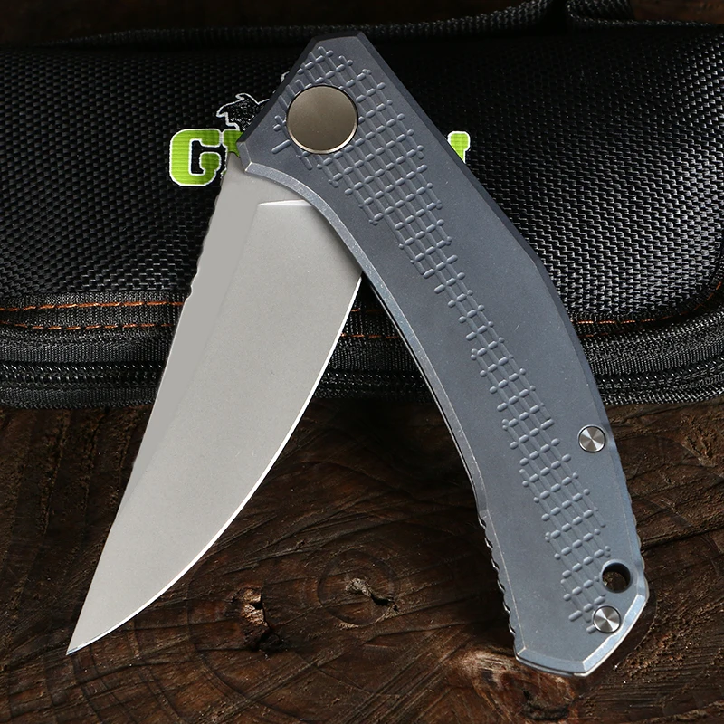 Складной нож Green thorn JEANS Flipper D2 сталь TC4 титановая ручка карманный кухонный для