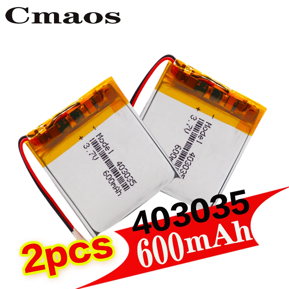 3,7V 600mAh 403035 Перезаряжаемый литий-полимерный аккумулятор Li-Po Li Ion Battery Lipo Cells для MP3 MP4 GPS Electric Toy Massage Instrument