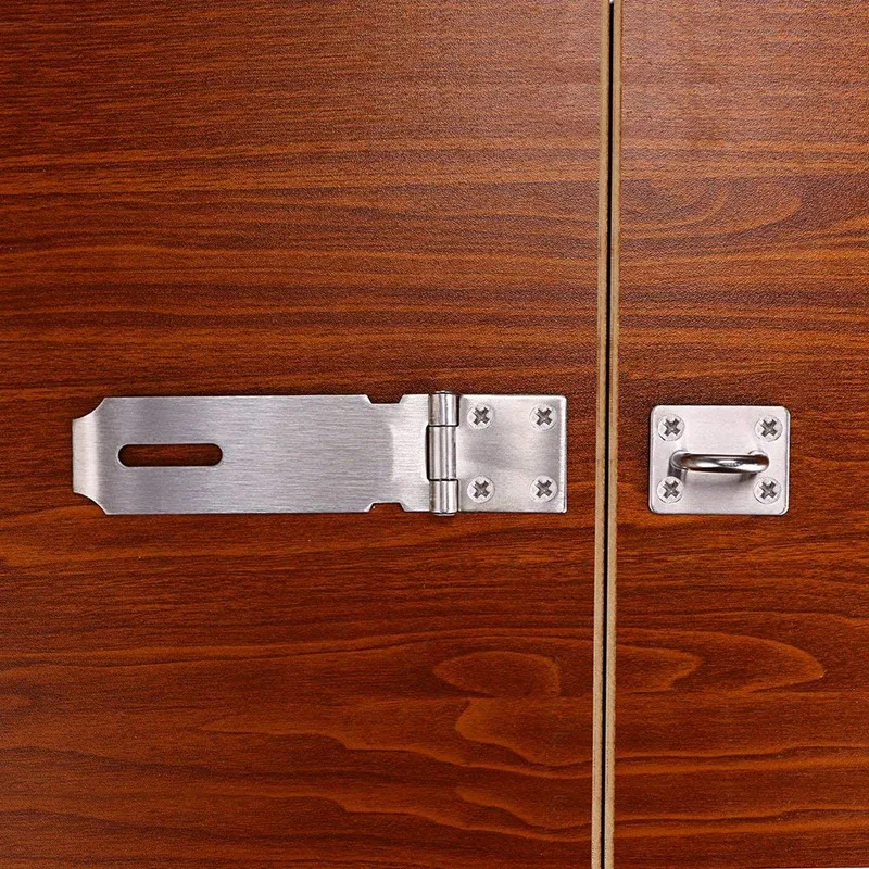 Навесная скоба с замком 2 упаковки сверхпрочная Защитная дверная застежка