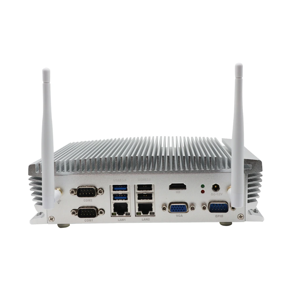 Eglobal 2 * Intel LAN промышленный безвентиляторный мини ПК Windows 10 Core i5 6360u 6COM GPIO VGA HD 4G SIM