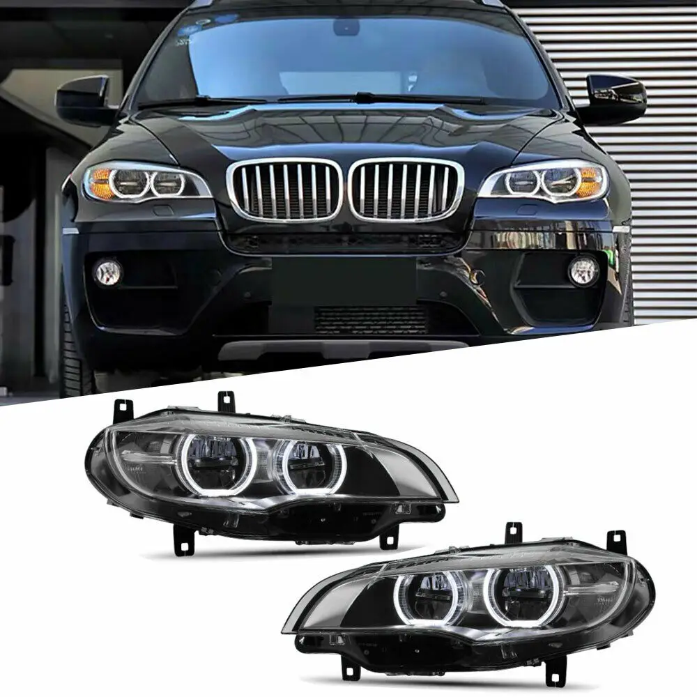 

E71 Head Lamp for BMW Car X6 Series 2008-2015 Car Accessory Fog Lights Day Running Light DRL H7 LED Bi Xenon Bulb BMW Headlights