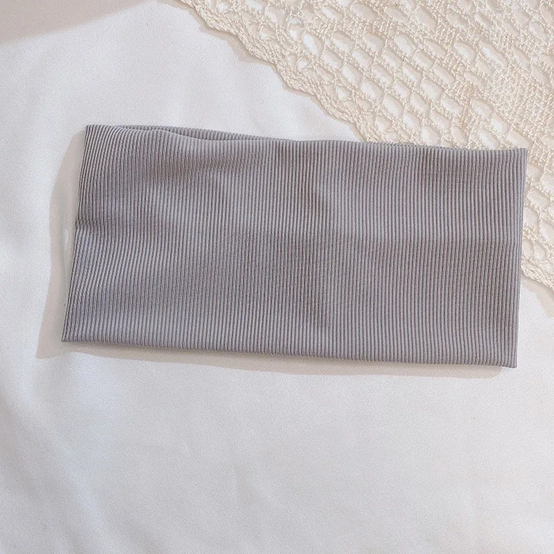 

Women's Cotton Stretchy Headband Sport Knitted Solid Color Hair Band Headbands Girl Strip Flat Elastic Hair Accessories Headwear