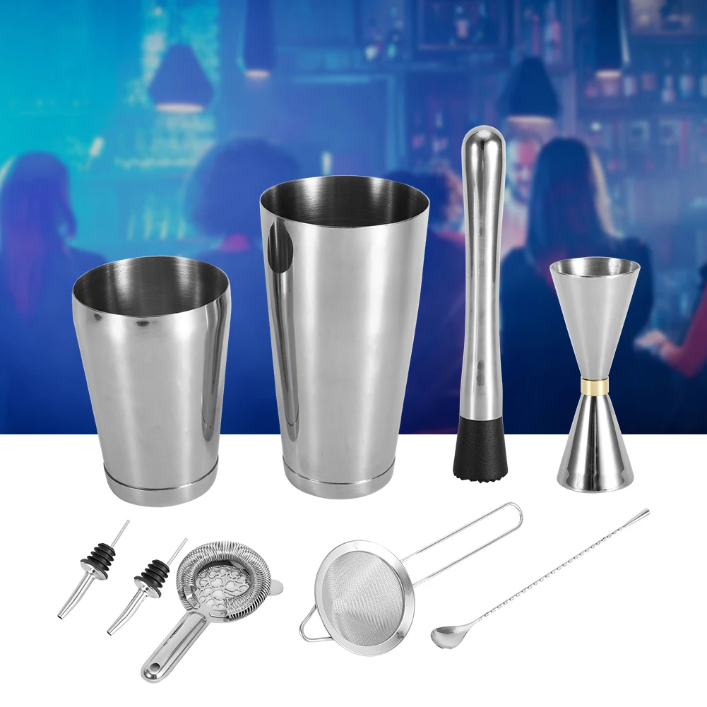7 шт./компл. коктейльный шейкер из нержавеющей стали миксер для напитков набор