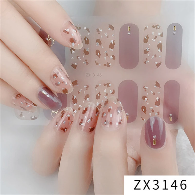 14 наклеек для ногтей с 3D алмазным узором и креативные наклейки женского