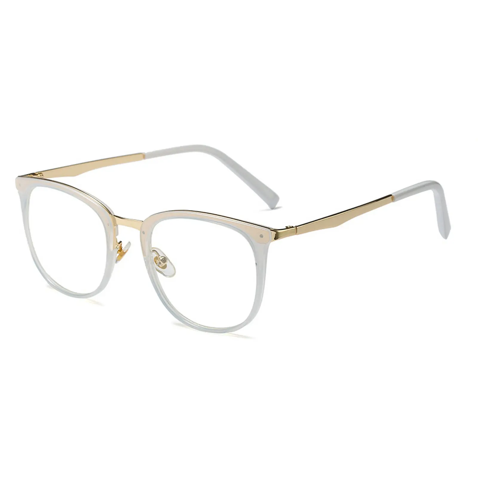 

Women Round Reading Glasses Bifocal Far Near Anti Blue Light Magnification Eyewear Presbyopic Glasses Diopter +175 FML