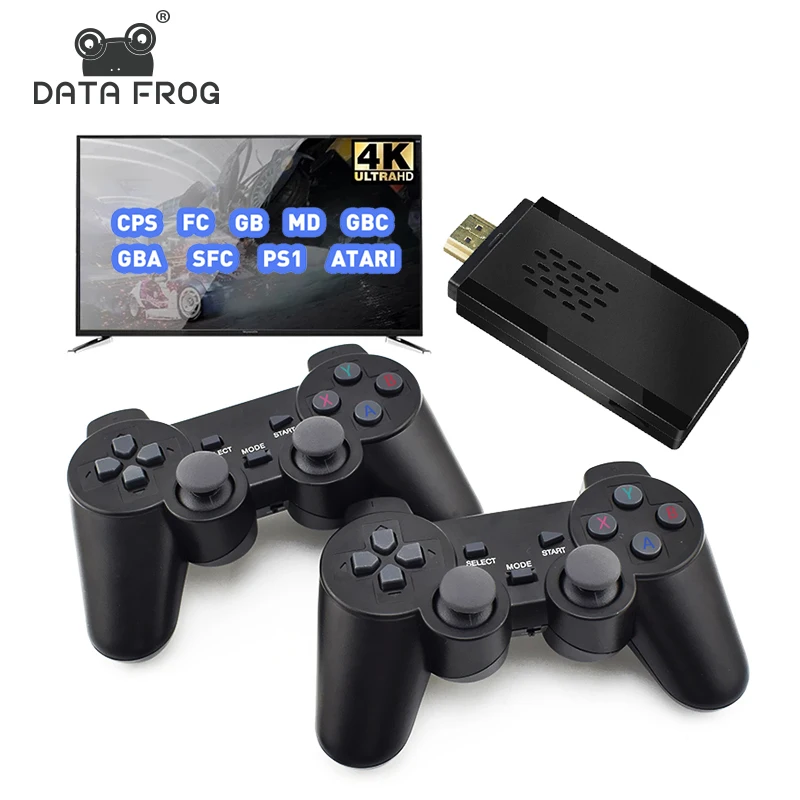 Data Frog Classic Y3 Slim 4K TV USB Set-Top Box for Sega Video Game Console10000Games for PS1/SNES/SEGA Wireless Handheld Prefix images - 6