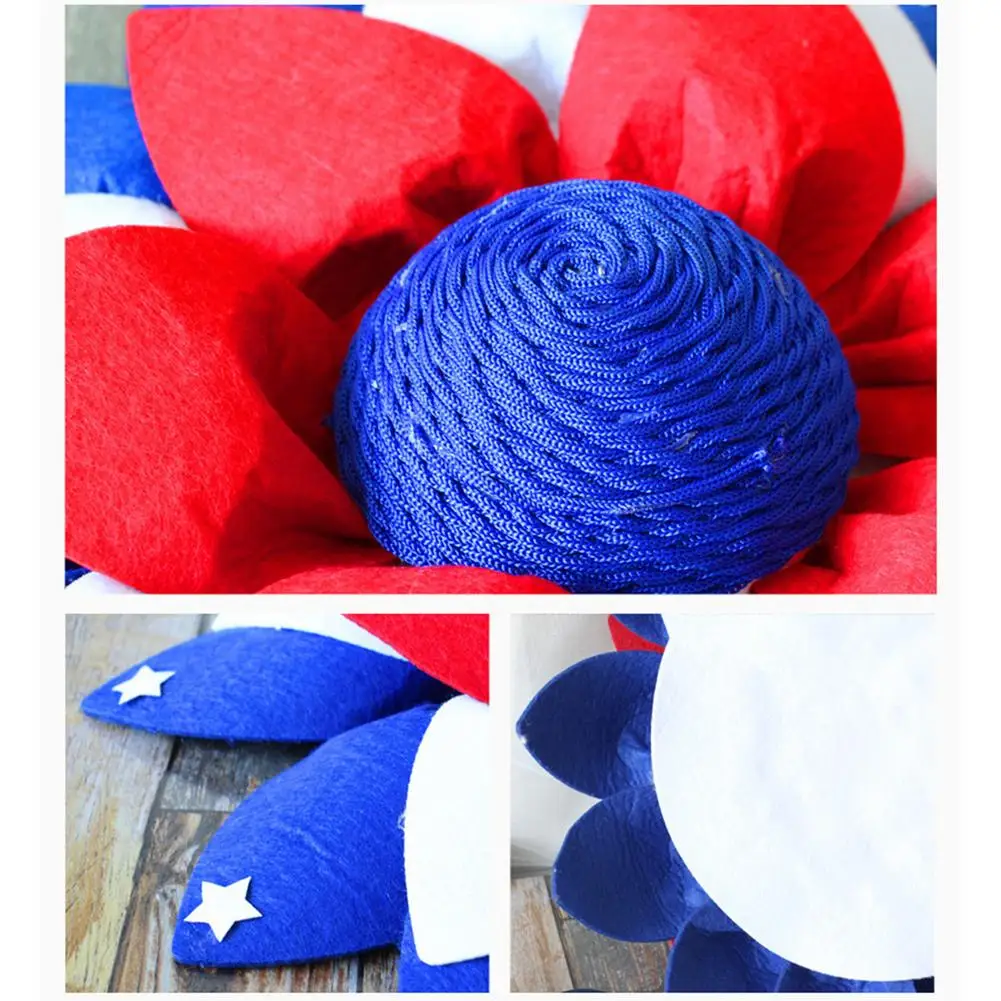 

America Patriotic Wreath Garland Decor for Front Door President Election Vote 4th of July Independence Day Household Decoration