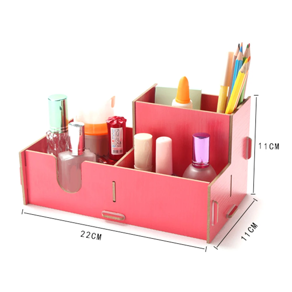 Деревянный ящик для хранения DIY держатель ручек органайзер косметики дома и