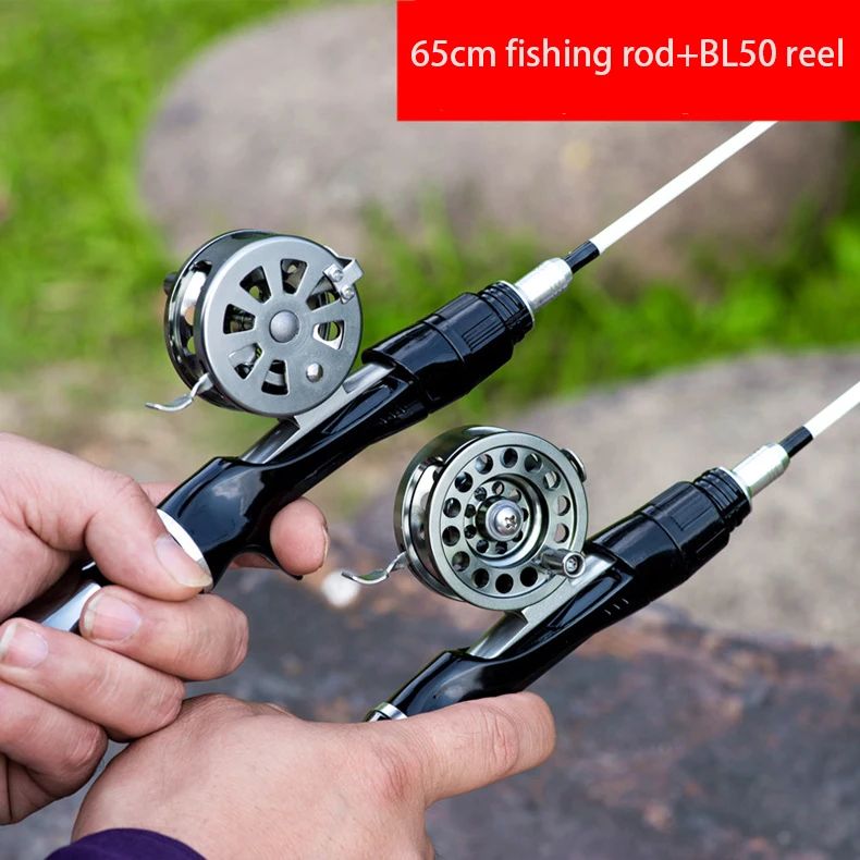 

65CM Ice Fishing Rod 2 Section 3 Guide Ring H Power Portable Winter Fishing Rods Casting Fishing Pole