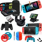 Набор игровых аксессуаров для консоли Nintendo Switch, чехол, сумка для путешествий, контроллер, колесо, зарядное устройство, стенд, пленочное стекло