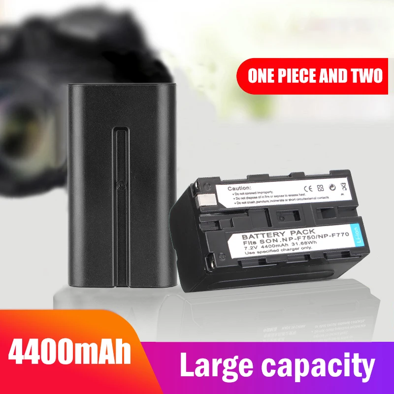 Новинка аккумулятор для фотоаппарата NP-F750 NP-F770 4400 мАч + двойное зарядное