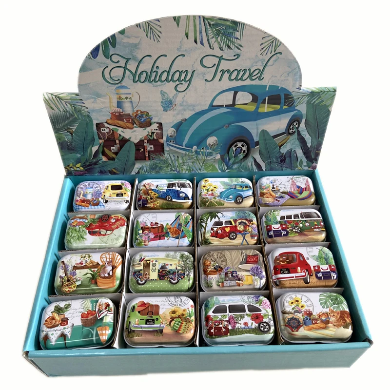 32 шт./лот винтажная жестяная коробка с мультяшным рисунком 5 5*3 8*2 4 см таблетки для