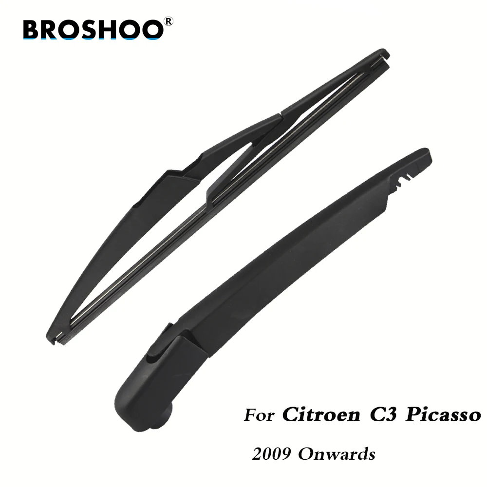 

BROSHOO Car Rear Wiper Blades Back Windscreen Wiper Arm For Citroen C3 Picasso Hatchback (2009-) 295mm,Windshield Auto Styling
