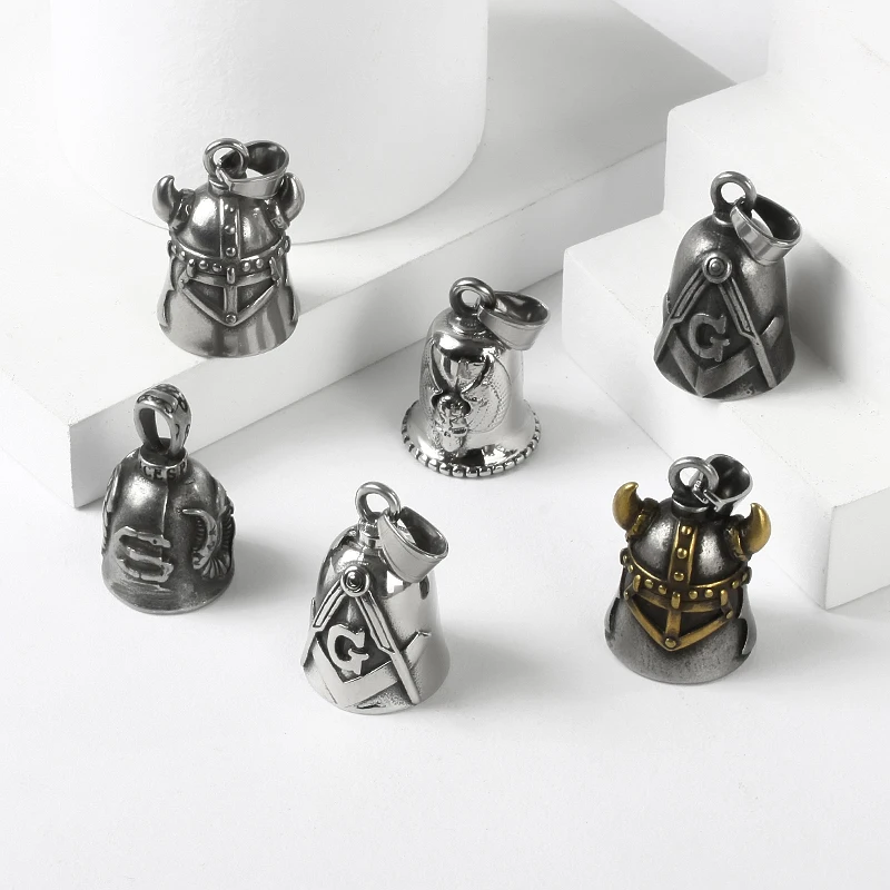 

(Has bell sound) Live To Ride Eagle Motor Biker Bell Pendant Stainless Steel Skull Rose Lady Rider Pendantendant