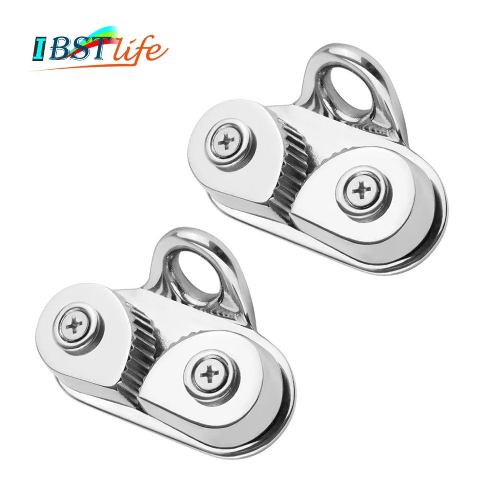 

2PCS Stainless Steel 316 Cam Cleat with Leading Ring Boat Cam Cleats Matic Fairlead Marine Sailing Sailboat Kayak Canoe Dinghy