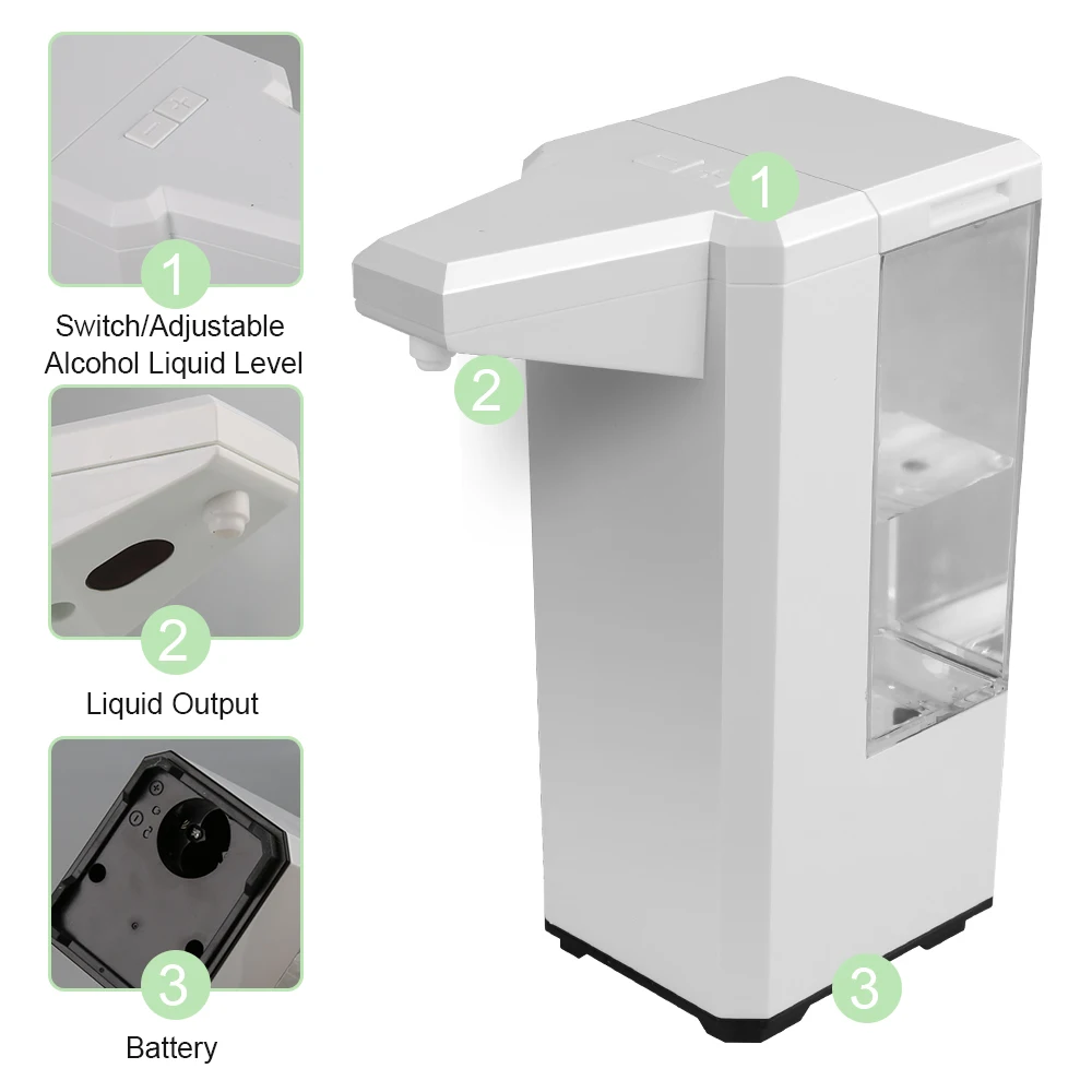 500 мл автоматический алкогольный диспенсер для спрея Бесконтактное