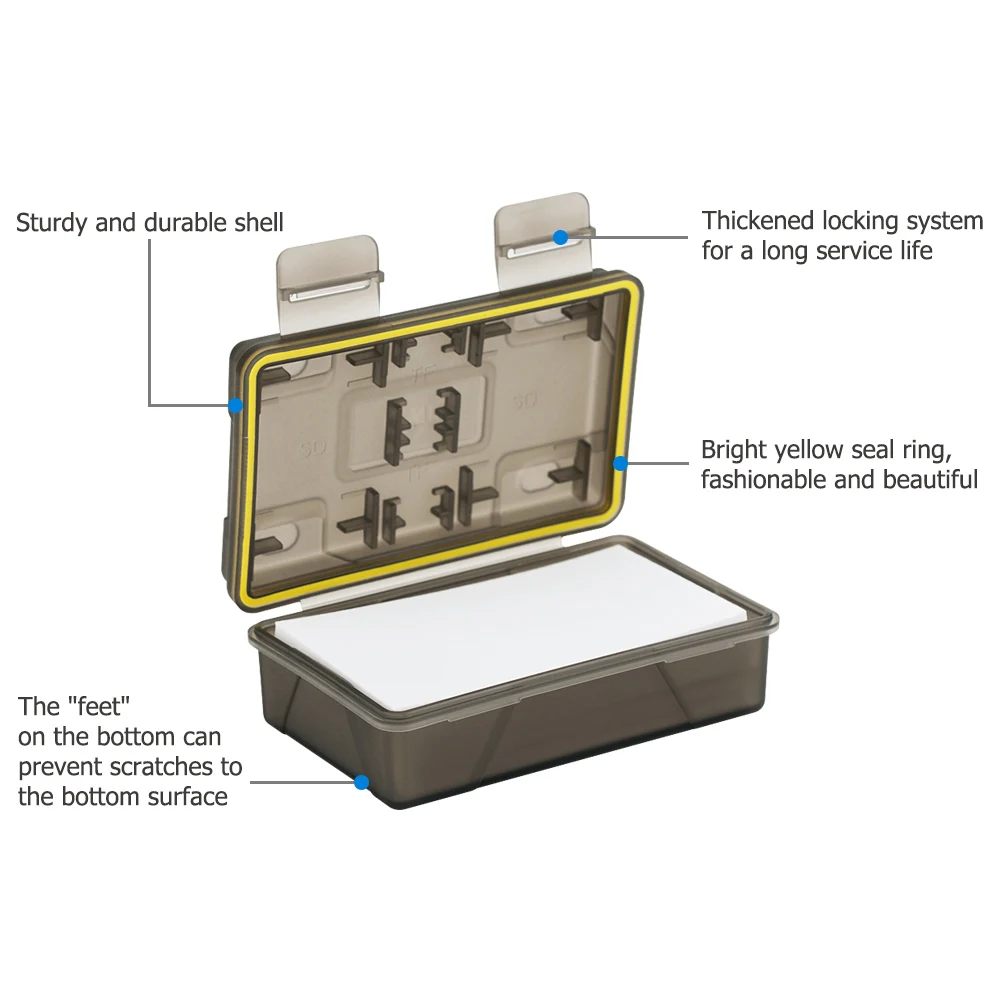 Прочный футляр для батарей карт памяти органайзер Canon LP-E6 E6N E8 E12 Nikon Fuji Olympus Sony Panasonic
