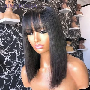 Парик из натуральных волос 13X4, парик из человеческих волос с прямыми волнами для чернокожих женщин, парик 130 Remy