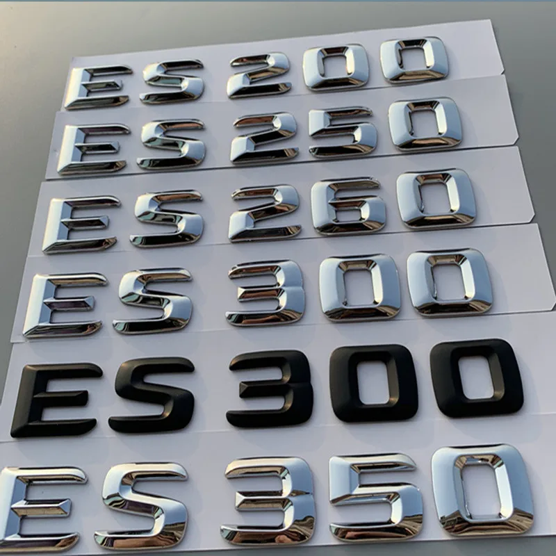 Хром самодельная буква номер для Toyota Lexus ES200 ES250 ES260 ES300 ES350 IS250 IS300 IS350 GS300 GS430 Знак багажнике автомобиля Стикеры