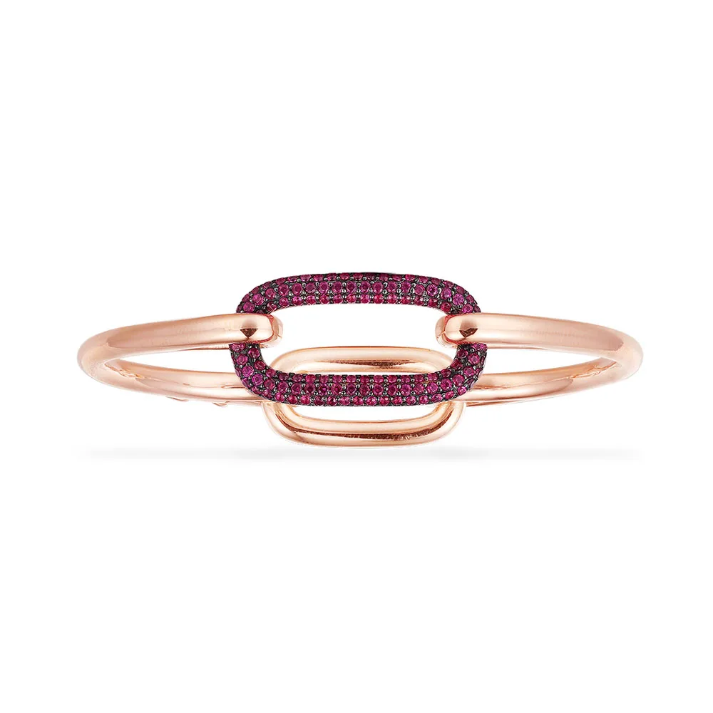 Женский браслет из серебра 925 пробы с фианитом|Гибкие и жесткие браслеты| |