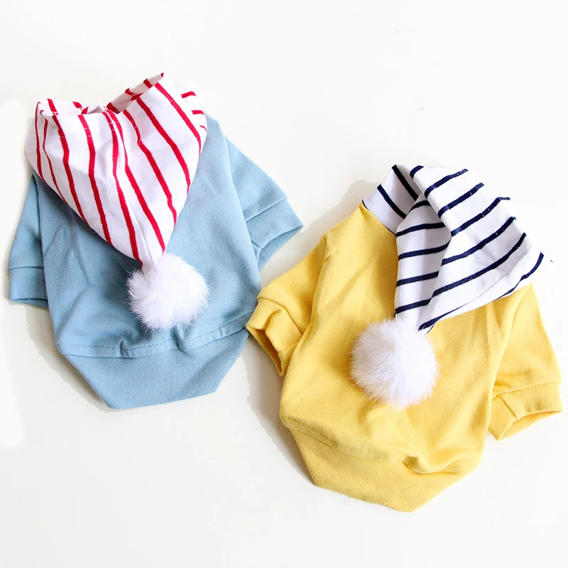 Dog Hoodie Jacket Clothes Classic Pet Hair Ball Hooded Cute T-shirt Casual for Small Autumn Coat Puppy | Дом и сад