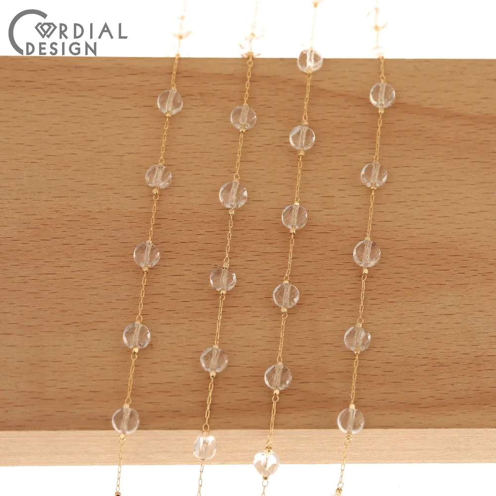 

Cordial Design Jewelry Accessories/Hand Made/Crystal Chains/Genuine Gold Plating/Jewelry Findings & Components/DIY Chains Making