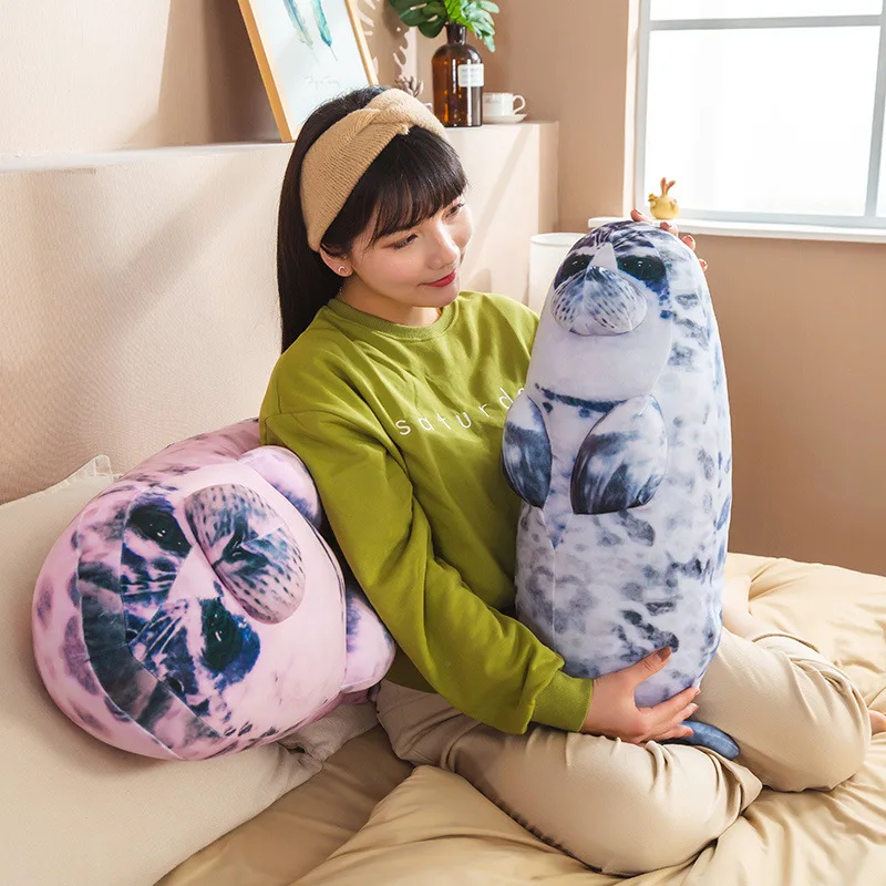 

Free Shipping High Quality 48-90cm Sea Lion Toys 3D Novelty Throw Pillows Soft Seal Plush Stuffed Animal House Party Hold Pillow