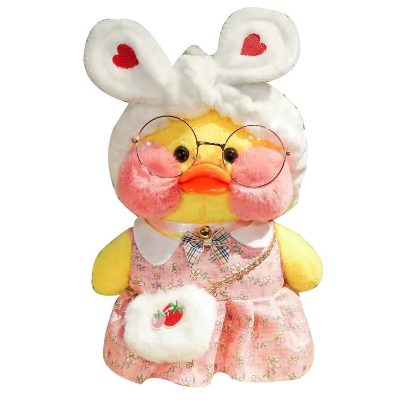 

30cm Lalafanfan Plush Plush Toy Kawaii Cafe Mimi Duck Valentine's Day Gift Toy Girl Cute Shoulder Satchel bag